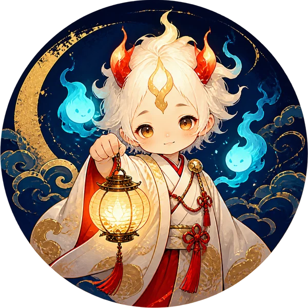 提灯を手にした灯火童子
